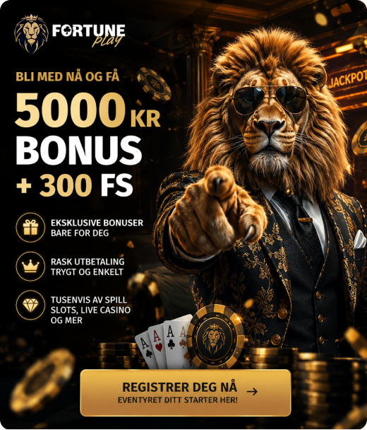 Fortune Play registreringsbonus på opptil €5000 + 300 gratisspinn